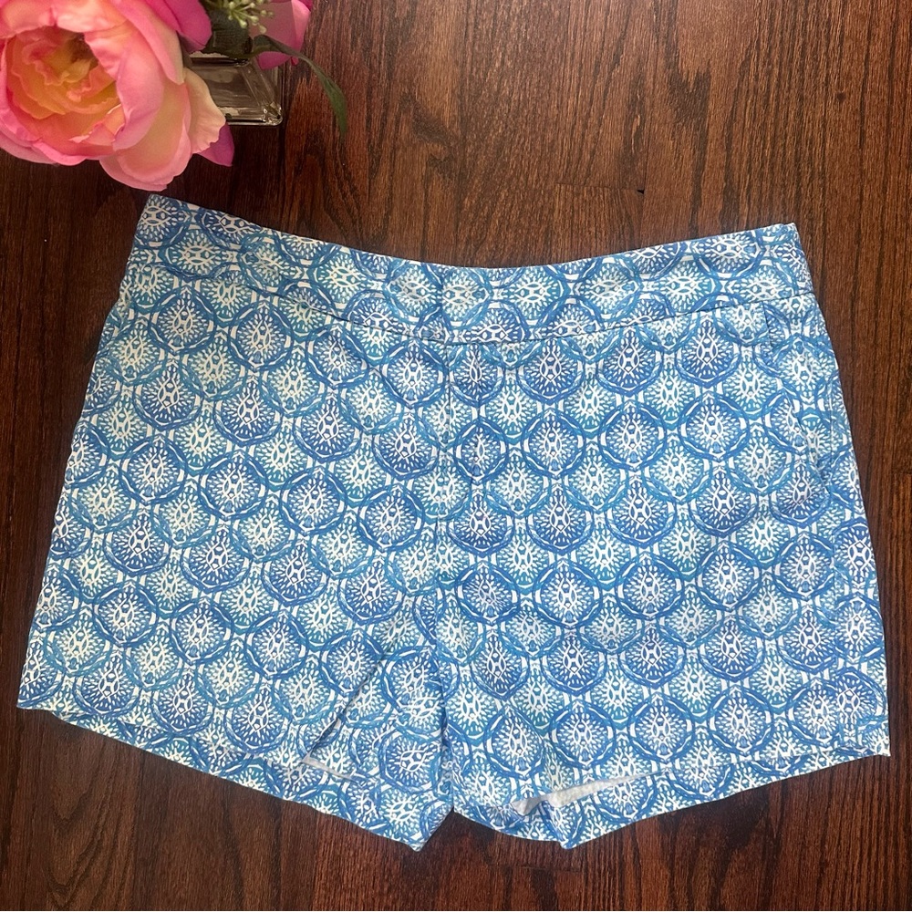 Blue Patterned Women's Shorts